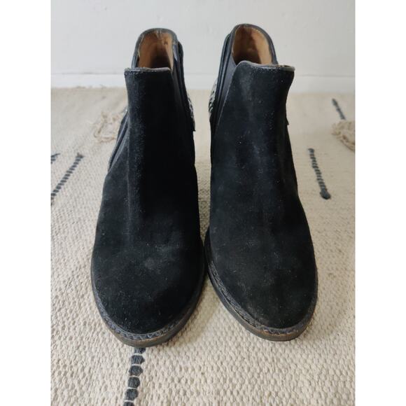 Jeffrey Campbell Kabru Black Suede Studded Pointed Toe Heeled Chelsea Booties 7 - Picture 6 of 10